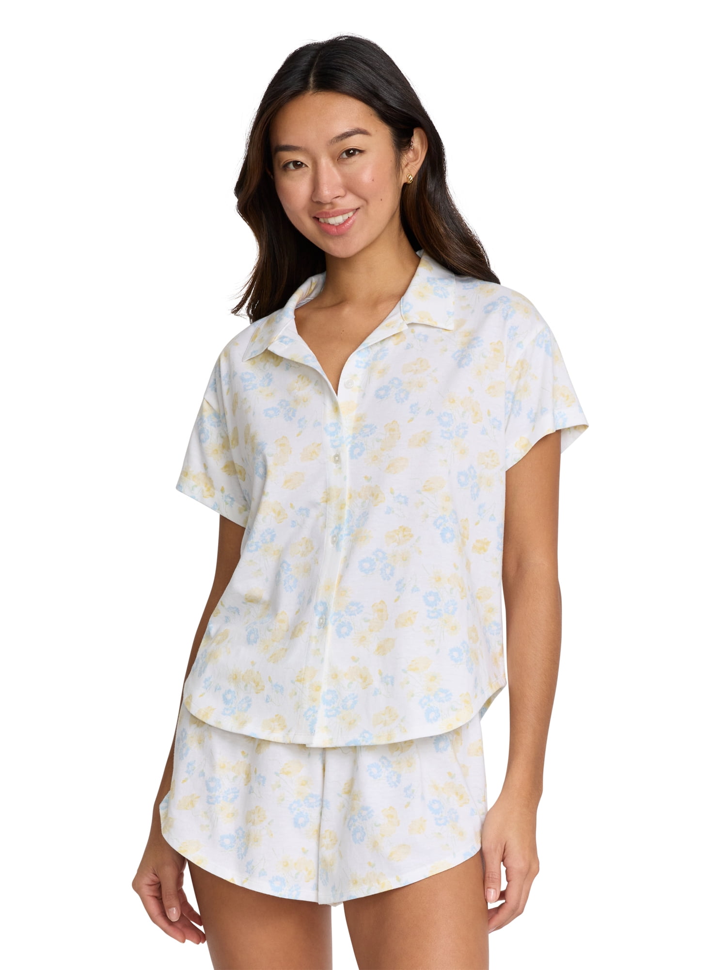 Mills by Millie Bobby Brown Women's Short Sleeve Pajama Top, Sizes XS-XXXL