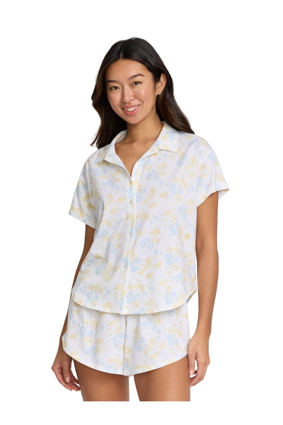 Women's Short Sleeve Pajama Top, Sizes XS-XXXL