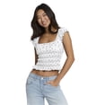 thumbnail image 1 of Mills by Millie Bobby Brown Women's Short Sleeve Smock Blouse, Sizes XXS-XXL, 1 of 5