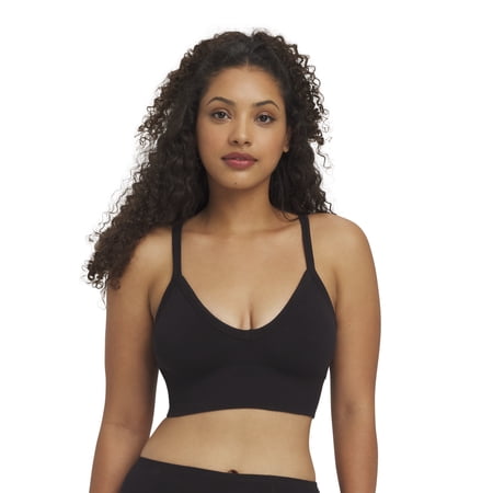 Mills by Millie Bobby Brown Women's Softie Ribbed V-Neck Bralette, Sizes XS-XXXL