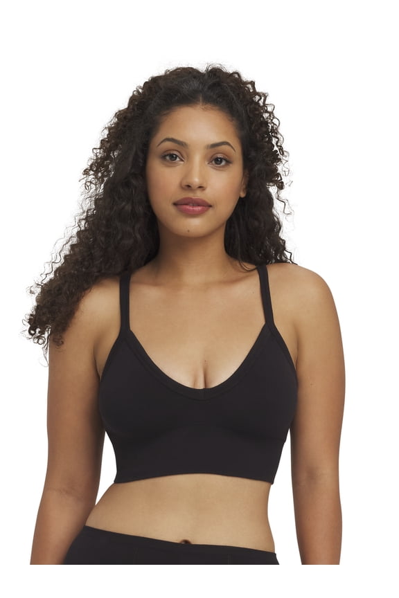 Women's Softie Rib V-Neck Bralette, Sizes XS-XXXL