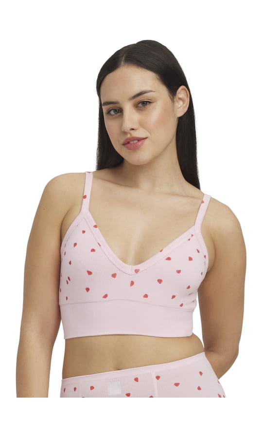 Women's Softie Rib V-Neck Bralette, Sizes XS-XXXL