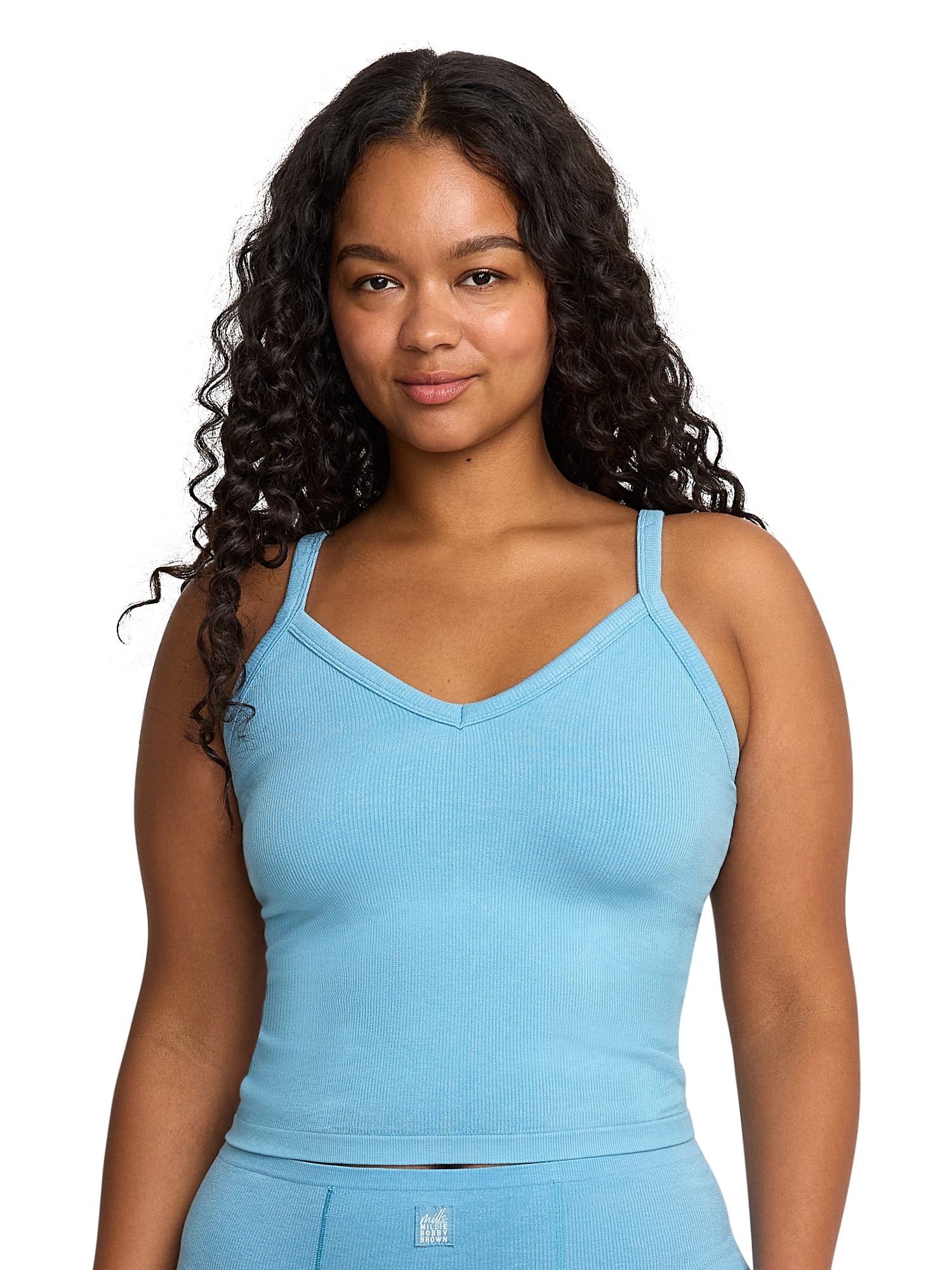 Mills by Millie Bobby Brown Women's Softie Ribbed V-Neck Tank Top, Sizes XS-XXXL
