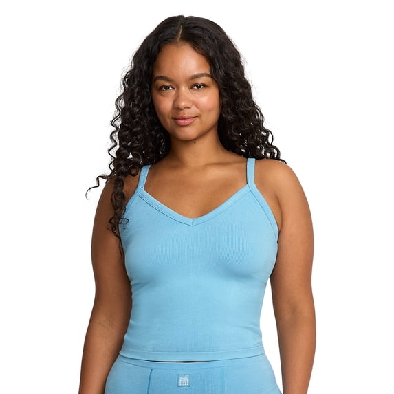 Mills by Millie Bobby Brown Women's Softie Ribbed V-Neck Tank Top, Sizes XS-XXXL
