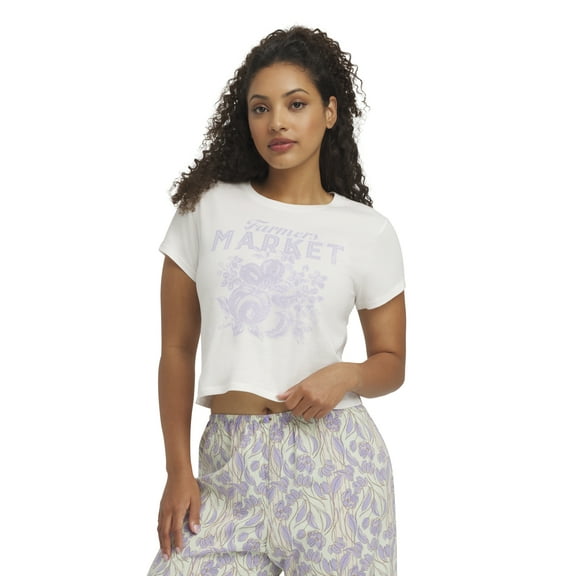 Mills by Millie Bobby Brown Women's Sleep Stretch Jersey T-Shirt, Sizes XS-XXXL