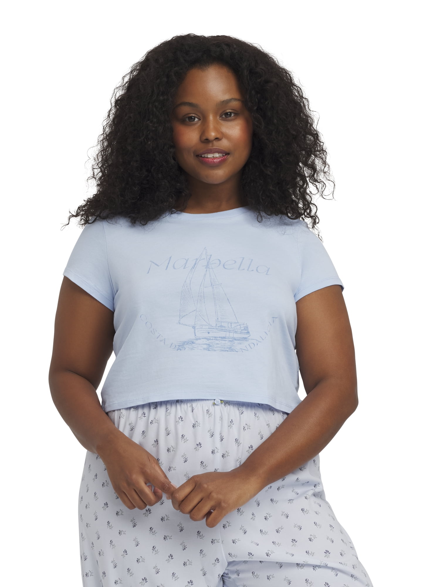 Mills by Millie Bobby Brown Women's Sleep Stretch Jersey T-Shirt, Sizes XS-XXXL