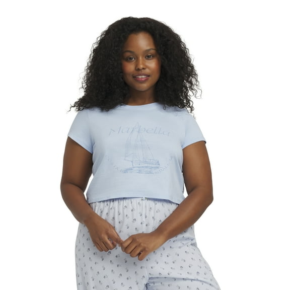 Mills by Millie Bobby Brown Women's Sleep Stretch Jersey T-Shirt, Sizes XS-XXXL