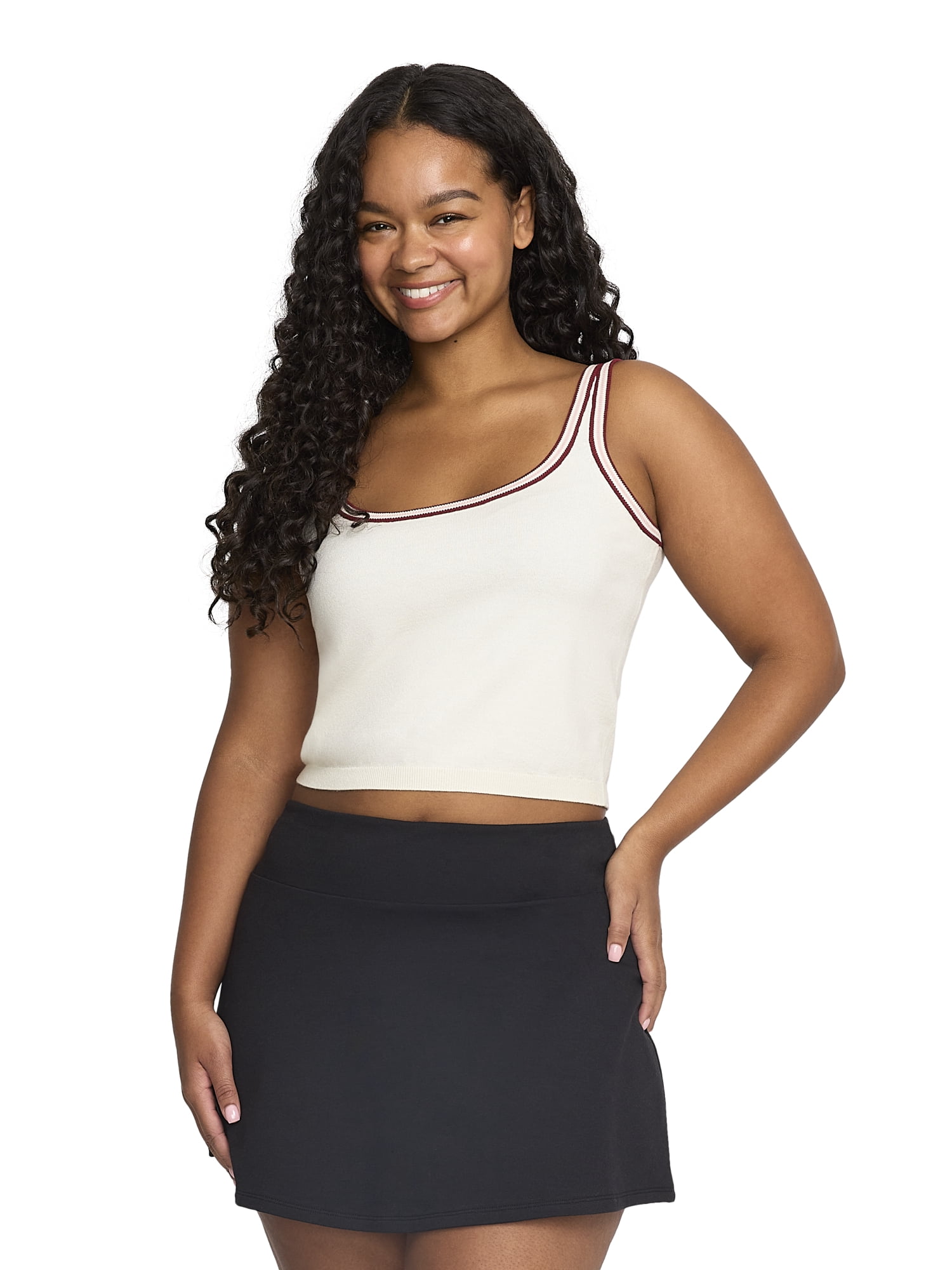 Mills by Millie Bobby Brown Women's Sweater Tank Top with Tipping, Sizes XXS-XXL