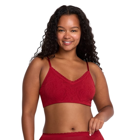 Mills by Millie Bobby Brown Women's Warp Knit Roses Bralette, Sizes XS-XXXL