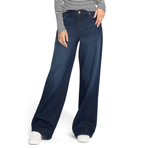 Mills by Millie Bobby Brown Women's Wide Leg Denim Jeans, Sizes 00-18