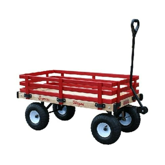 Millside Industries  16 in. x 34 in. Classic All Wood Express Wagon with 4 in. x 10 in. Tire