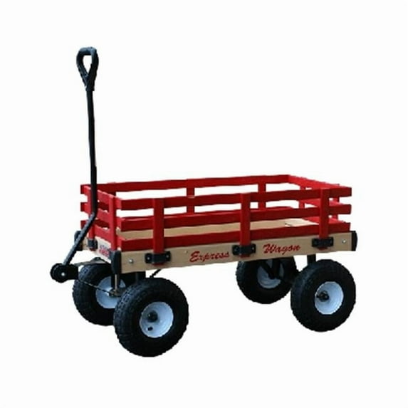 Millside Industries 20 in. x 38 in. Classic All Wood Express Wagon with 4 in. x 10 in. Tire
