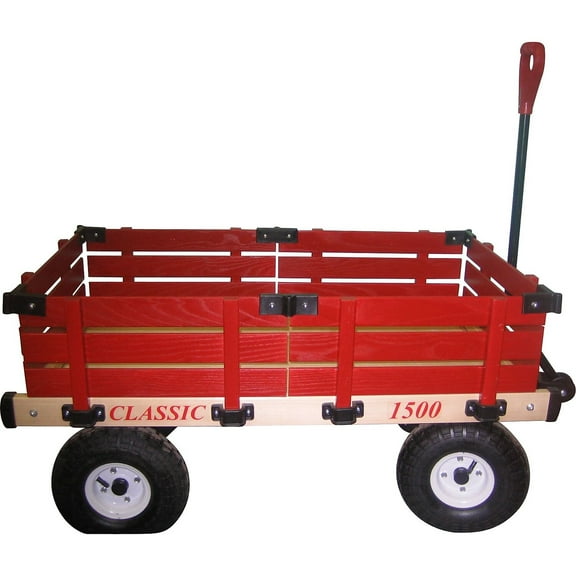 Millside Industries Hardwood 38" x 20" Wooden Wagon 1500-410