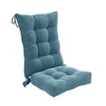 thumbnail image 1 of Millsilo 38" x 17" x 3" Indoor Tufted Rocking Chair Cushion & Seat Pad with Non-Slip Base & Secure Ties — Blue, 1 of 10