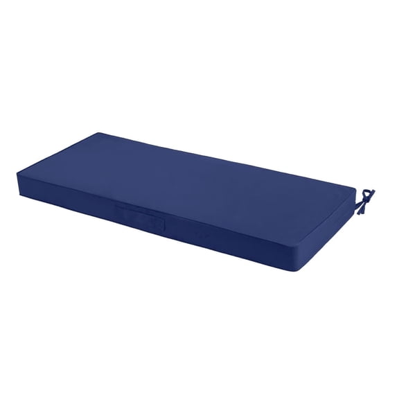 Millsilo 45" x 18" x 3" Outdoor Bench Cushion with Removable Cover, Water-Repellent UV Fade-Resistant Patio Cushion, High-Density Foam, Non-Slip Ties, Navy Blue