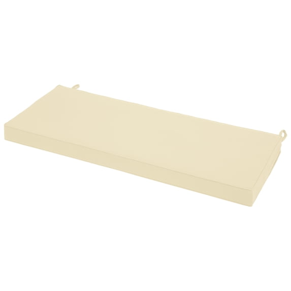 Millsilo 59" x 18" x 3" Outdoor Bench Cushion with Removable Cover, Water-Repellent UV Fade-Resistant Patio Cushion, High-Density Foam, Non-Slip Ties, Beige