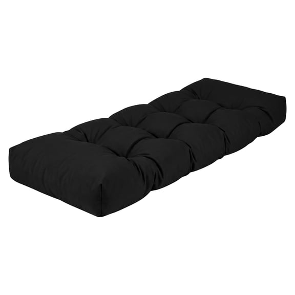 Millsilo Outdoor Bench Cushion 45" x 18" x 4", Waterproof Patio Garden Cushion with Non Slip Bottom, Thick Cushion for Porch Swing & Outdoor Furniture, Black