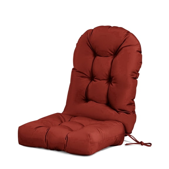 Millsilo Outdoor Rocking Chair Cushion 44" x 19" x 4", Summer Patio High Back Rocker Cushion, Water-Resistant, UV Fade-Resistant, Non-Slip Bottom, Red
