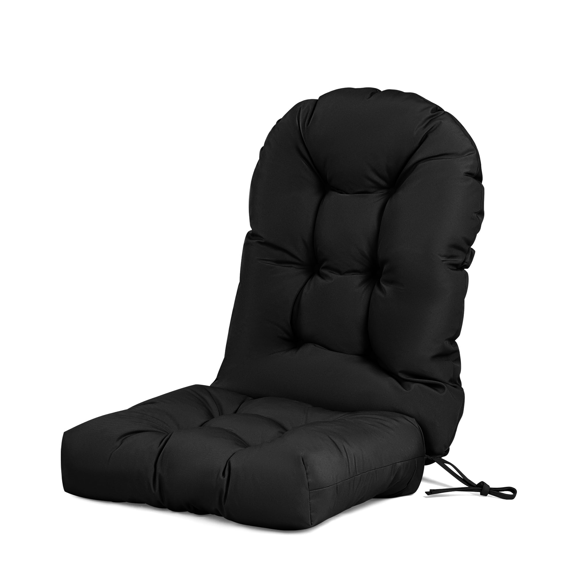 Millsilo Outdoor Rocking Chair Cushion 44" x 19" x 4", Summer Patio High Back Rocker Cushion, Water-Resistant, UV Fade-Resistant, Non-Slip Bottom, Black