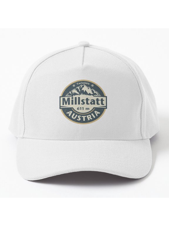 Millstatt Austria Baseball Cap, Travel Graphic Design