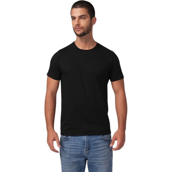 MilltexMen & Women Lightweight Cotton T-Shirt, Casual Short Sleeve Crew Neck Tee, Soft Breathable Basic Everyday Wear Unisex Summer Top Comfortable Regular Fit Shirt-BlackHtr