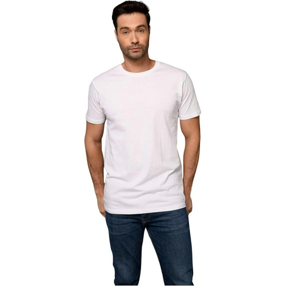 Milltex Men’s Lightweight Premium Cotton T-Shirt | 100% Combed Cotton, Short Sleeve Tee with Side Seam, Shoulder Taping & Soft Hand Feel