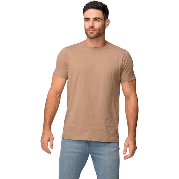 Milltex Men’s Lightweight Premium Cotton T-Shirt | 100% Combed Cotton, Short Sleeve Tee with Side Seam, Shoulder Taping & Soft Hand Feel