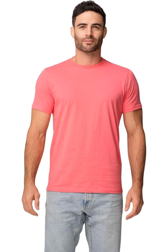 Men’s Lightweight Premium Cotton T-Shirt | 100% Combed Cotton, Short Sleeve Tee with Side Seam, Shoulder Taping & Soft Hand Feel