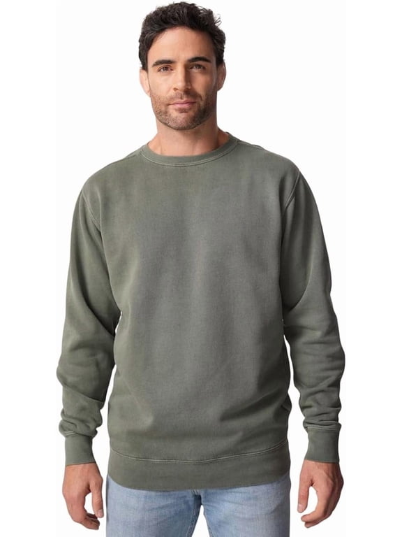 403 Pigmented Dyed Crewneck Pullover Sweatshirt Soft Handfeel 3 End Fleece 80% Cotton 20% Poly 9.5 Oz 340 GSM