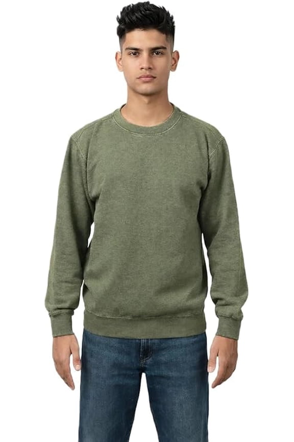 7.25 Oz Premium Vintage Fleece Textured Sweatshirt | Long Sleeve Crewneck Cotton Blend for Men and Women