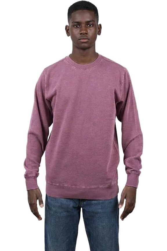 7.25 Oz Premium Vintage Fleece Textured Sweatshirt | Long Sleeve Crewneck Cotton Blend for Men and Women