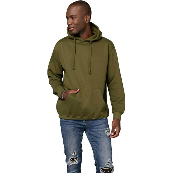 7.75oz Mid Weight Classic Pullover Fleece Hoodie | Cotton Blend Unisex Decorator Blanks Style 717