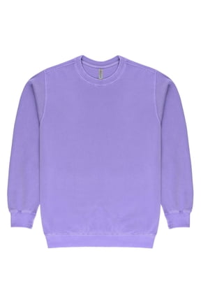 Heavyweight Crewneck Sweatshirt Pigment Dyed Multipack Relaxed Fit Bulk Blanks 403,Violet ,3XL,C04