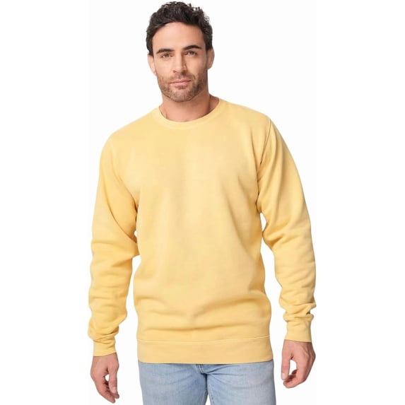 Milltex Unisex Heavyweight Pigment Dyed Crewneck Sweatshirt Cotton Blend Fleece Pullover 409