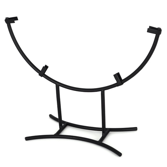 Milltown Merchants 10" Hoisted Round Black Metal Display Stand - 1 Pack