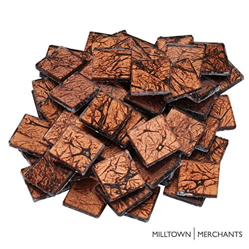 Milltown Merchants Bronze Foil Tile 3/4 Inch Mosaic Tile (3 lbs)