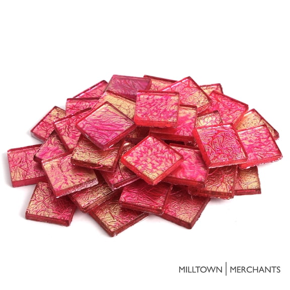 Milltown Merchants Bubblegum Foil Tile 3/4 Inch Mosaic Tile (3 lbs)