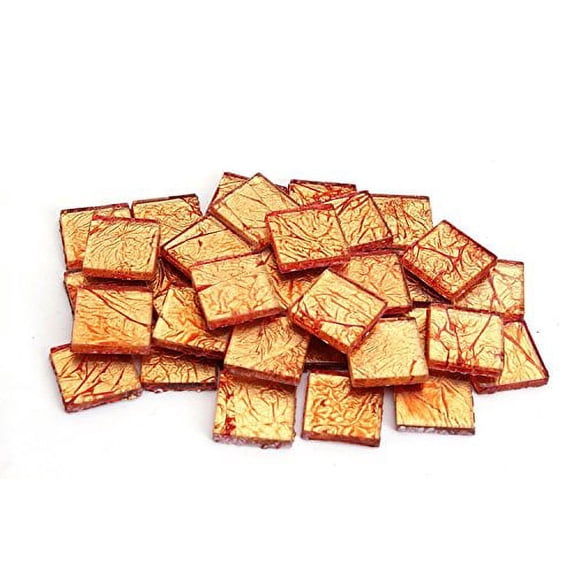 Milltown Merchants Burnt Orange Foil Mosaic Tile 3/4 Inch (1 lb)