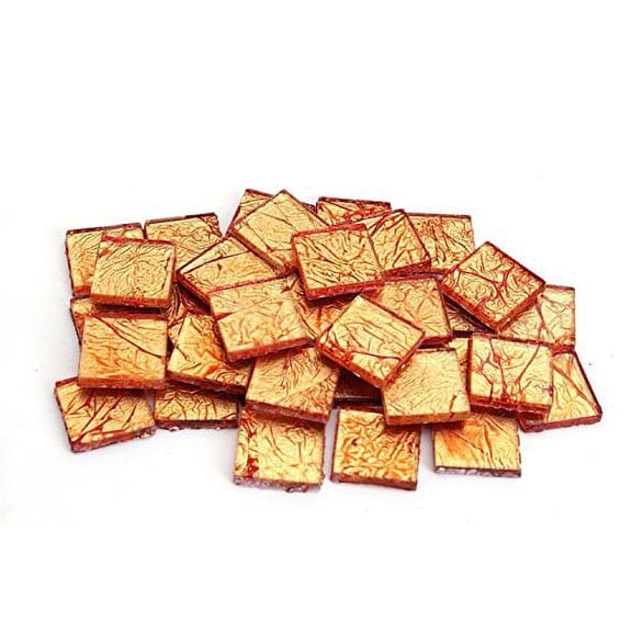 Milltown Merchants Burnt Orange Foil Mosaic Tile 3/4 Inch (3 lbs)