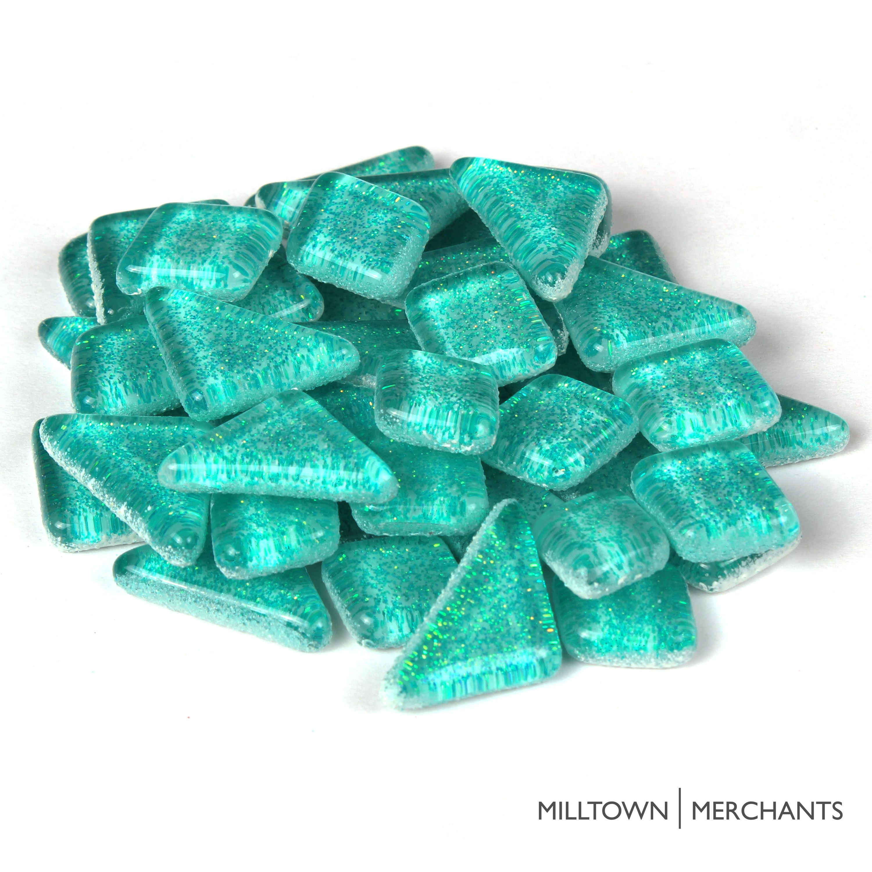 Milltown Merchants Celeste Glitter Mosaic Tile Pieces (1 lb)