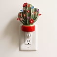 thumbnail image 1 of Milltown Merchants Ceramic Christmas Tree Night Light (Cactus), 1 of 3