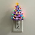 thumbnail image 1 of Milltown Merchants Ceramic Christmas Tree Night Light (Pearl Violet), 1 of 4