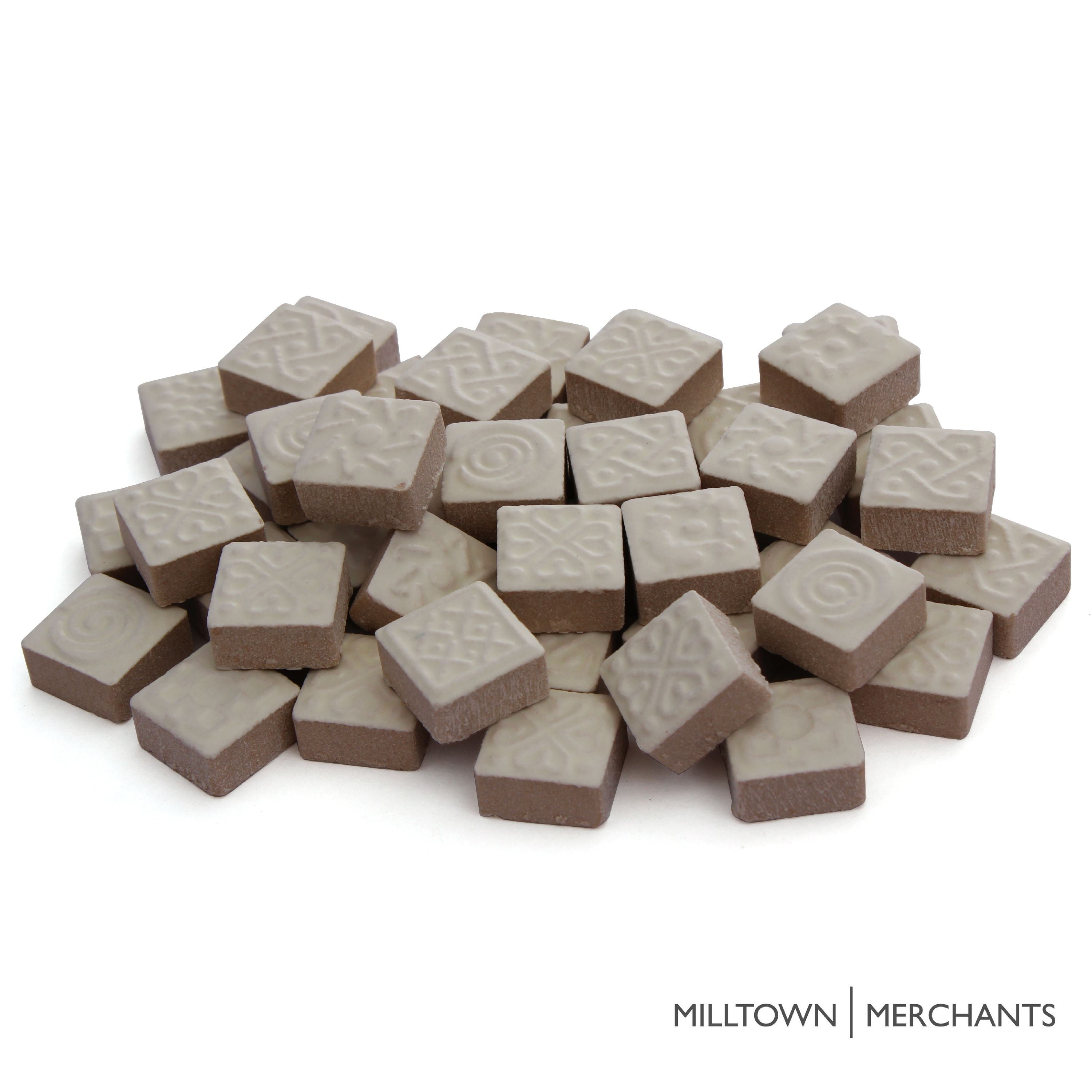 Milltown Merchants Ceramic Mandala Mosaic Tiles - 3 Pounds