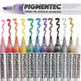 thumbnail image 1 of Milltown Merchants - Chisel Tip Acrylic Paint Markers - Set of 12 - Quick Dry Waterproof Paint Supplies - 4-Pack, 1 of 6