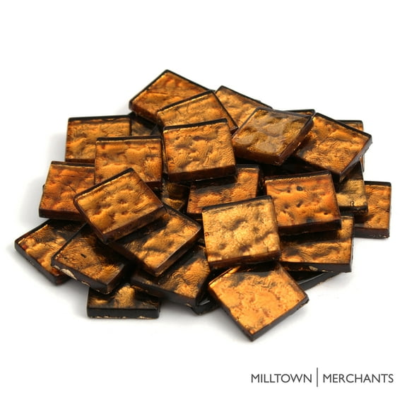 Milltown Merchants Gold Impression Foil Tile 3/4 Inch Mosaic Tile (1 lb)