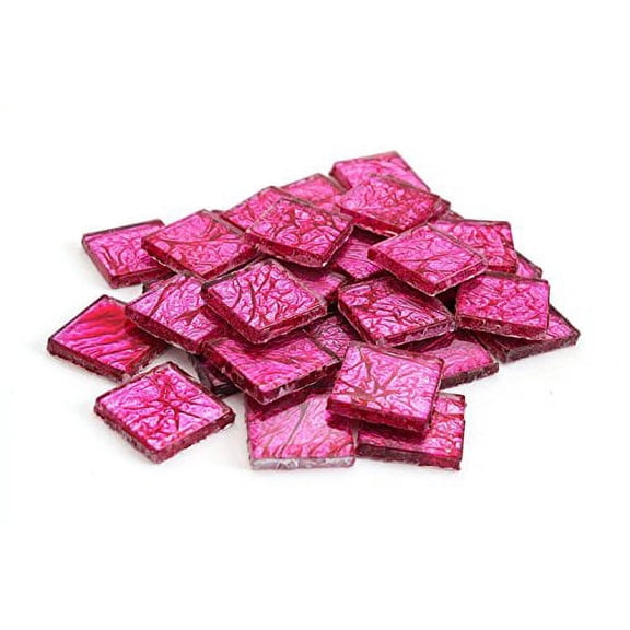 Milltown Merchants Hot Pink Foil Mosaic Tile 3/4 Inch (3 lbs)