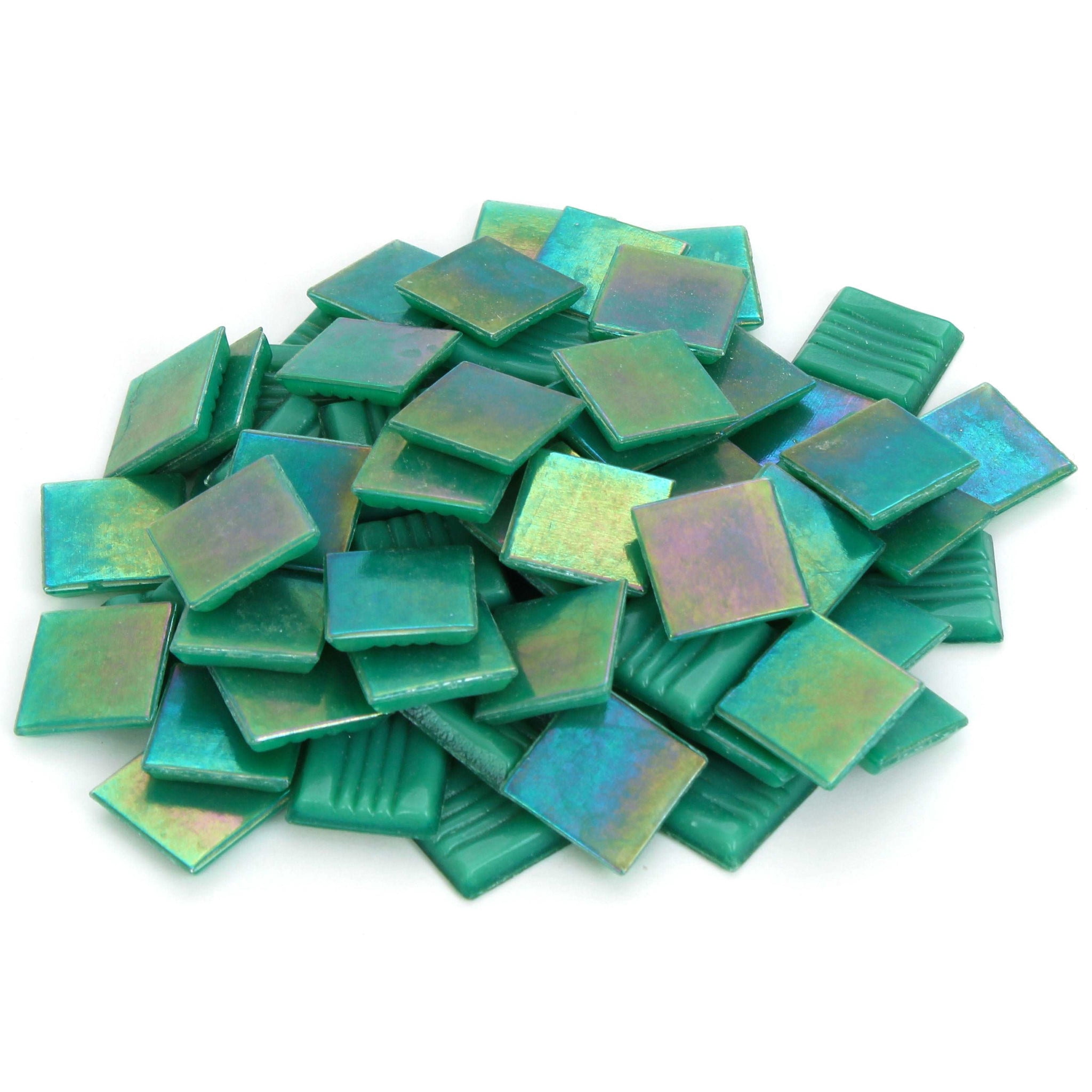 Milltown Merchants™ Iridescent Mosaic Tile - 3 Pound, Green - 3/4 Inch