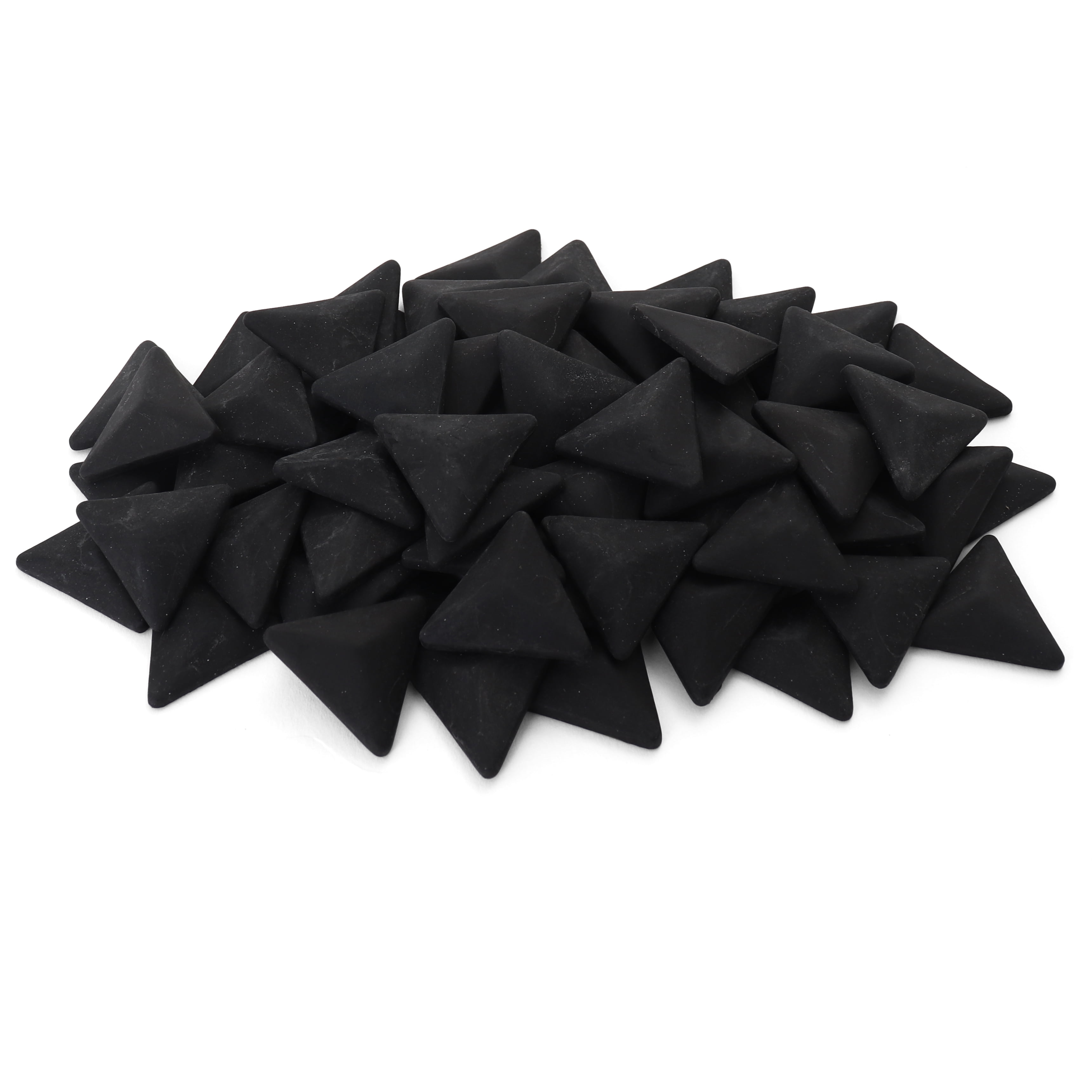 Milltown Merchants Matte Triangle Mosaic Tile Pieces (Obsidian, 1 Pound)