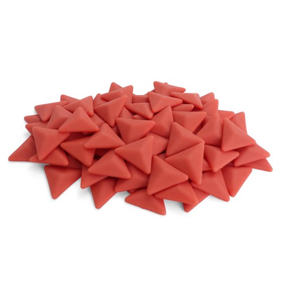 Milltown Merchants Matte Triangle Mosaic Tile Pieces (Vermilion, 1 Pound)