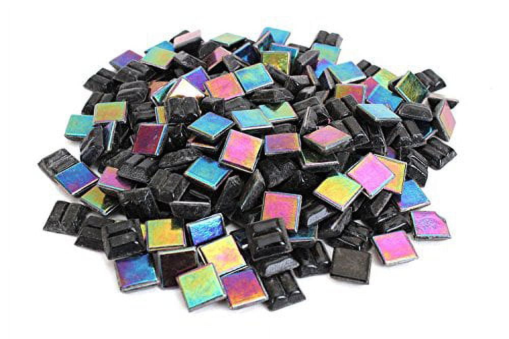 Milltown Merchants Ocean Blue Iridescent Mosaic Tile 4/10 Inch (3 lbs)